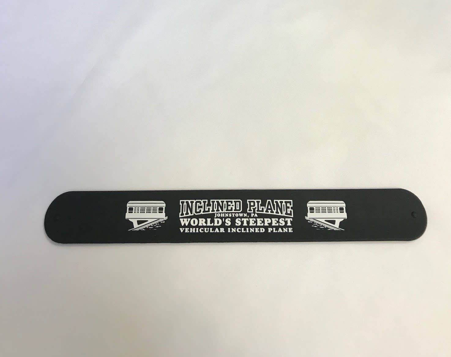 Jumbo Slap Bracelet w/ Inclined Plane Logo, Color: Black