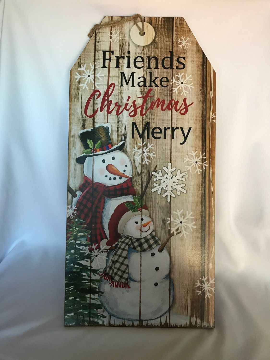 Light Up Christmas Tag Plaque, Name: Friends Make Christmas Merry