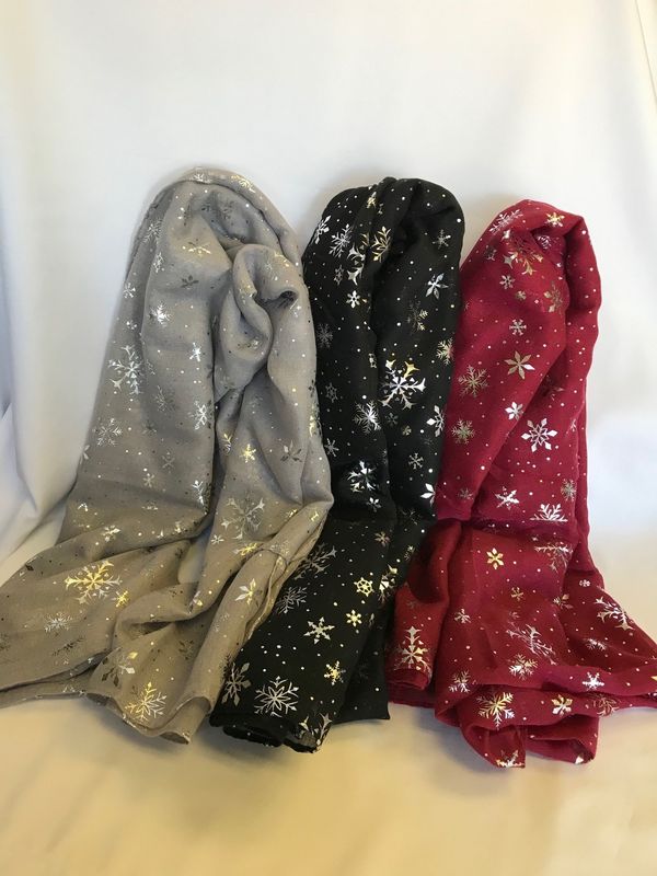 Iridescent Snowflakes Scarf