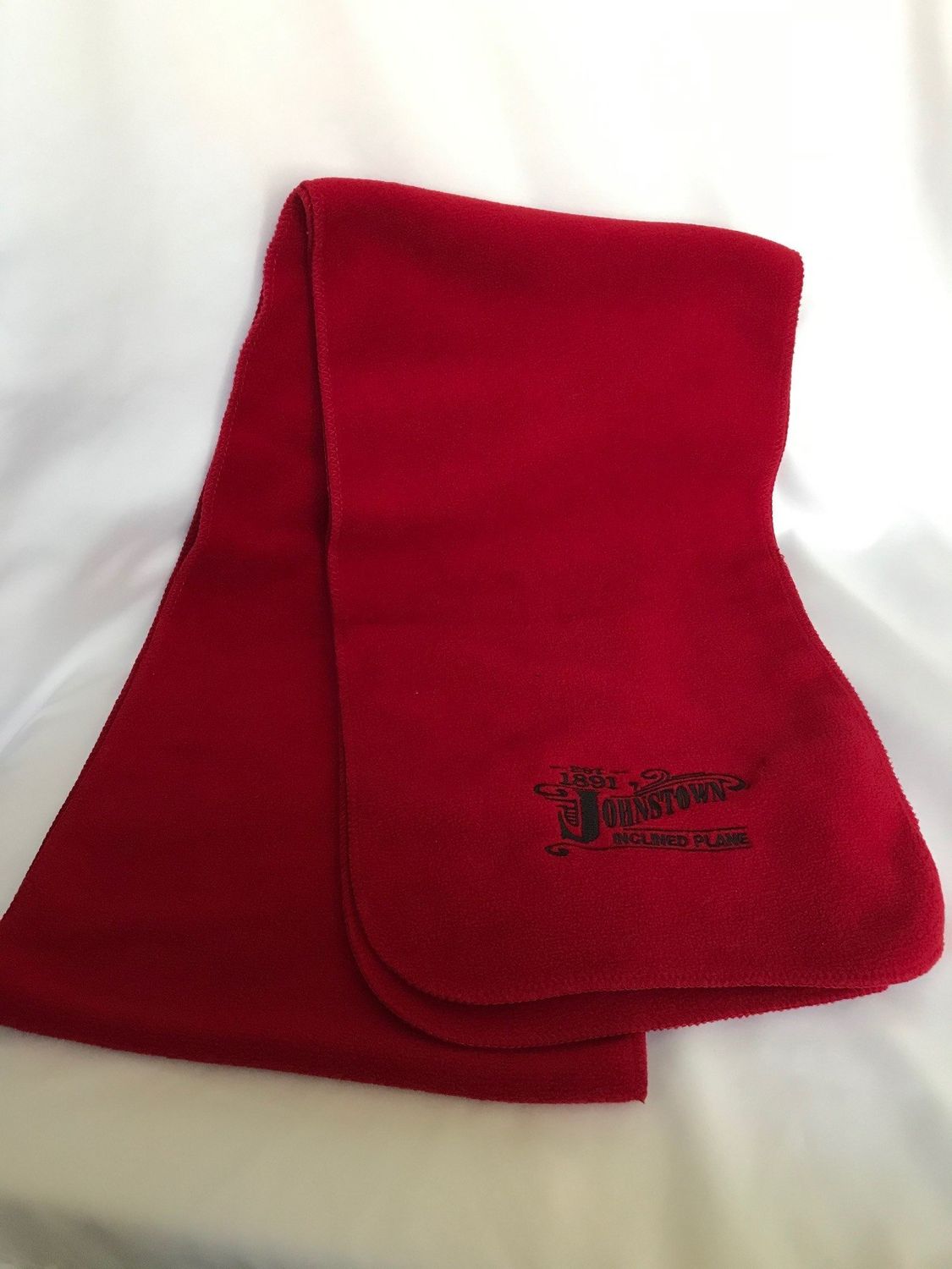 Inclined Plane Fleece Scarf, Color: Red