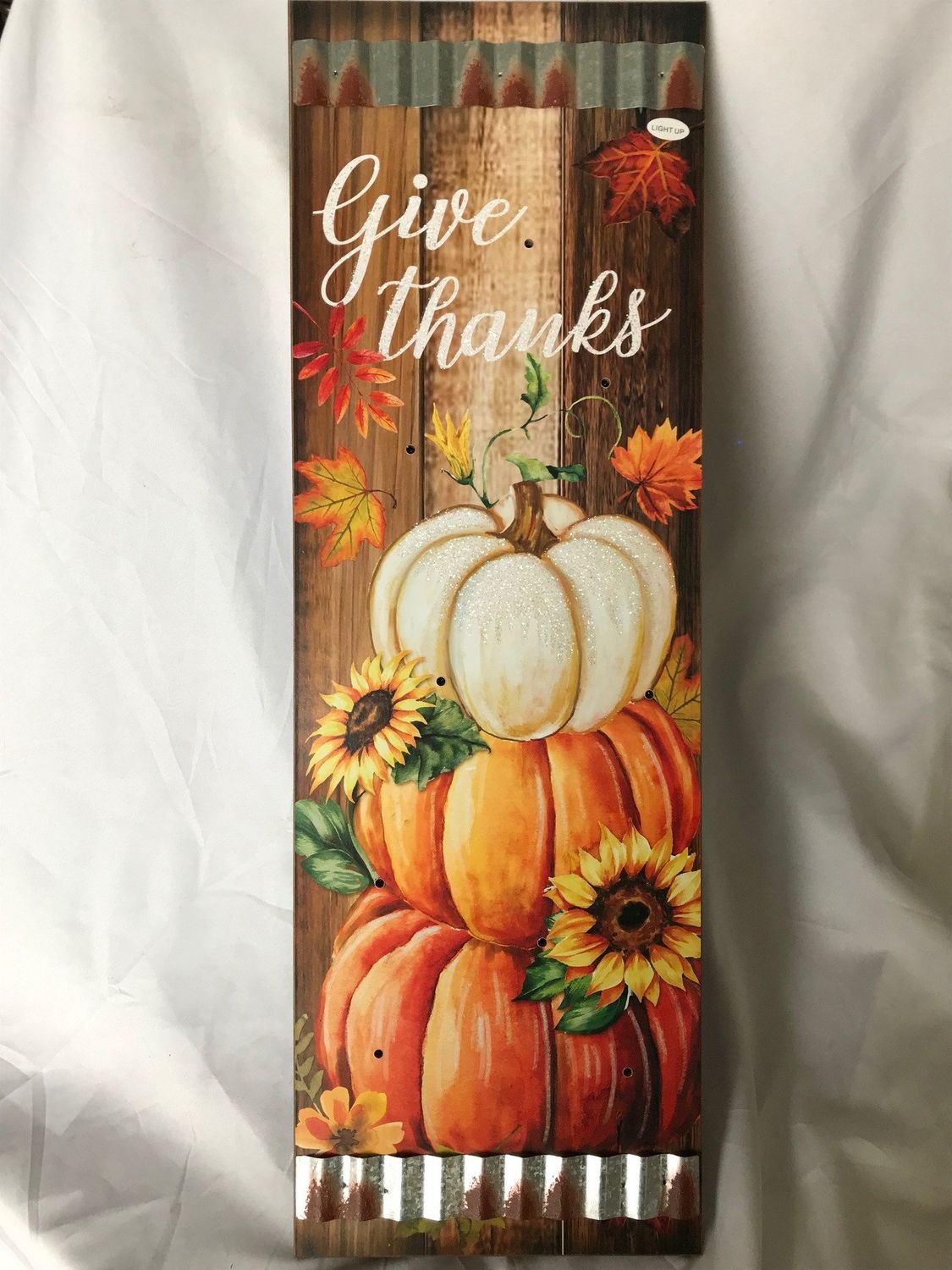 Give Thanks Light Up Hanging Plaque