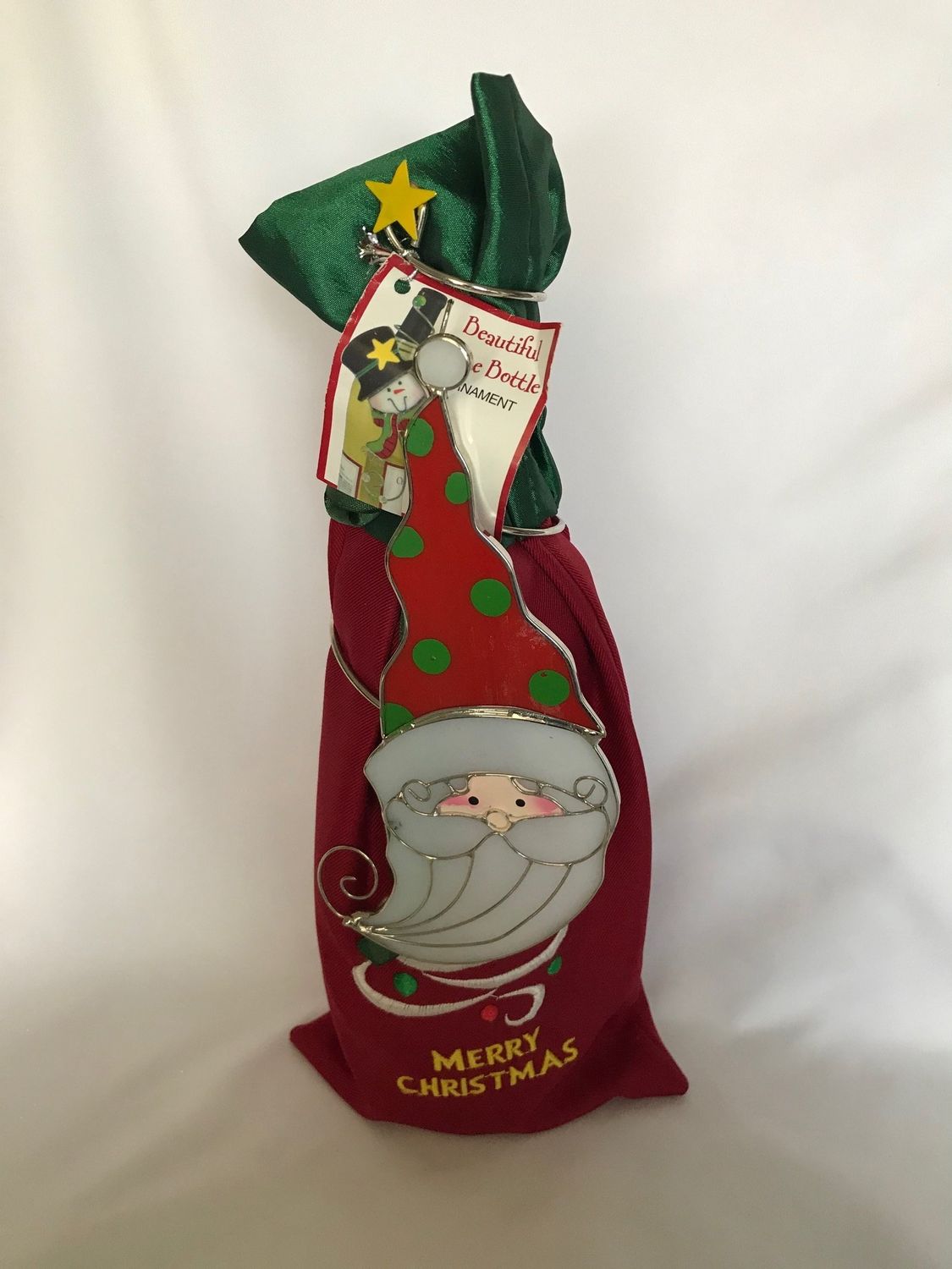 Wine Bottle Decoration, Size: Santa