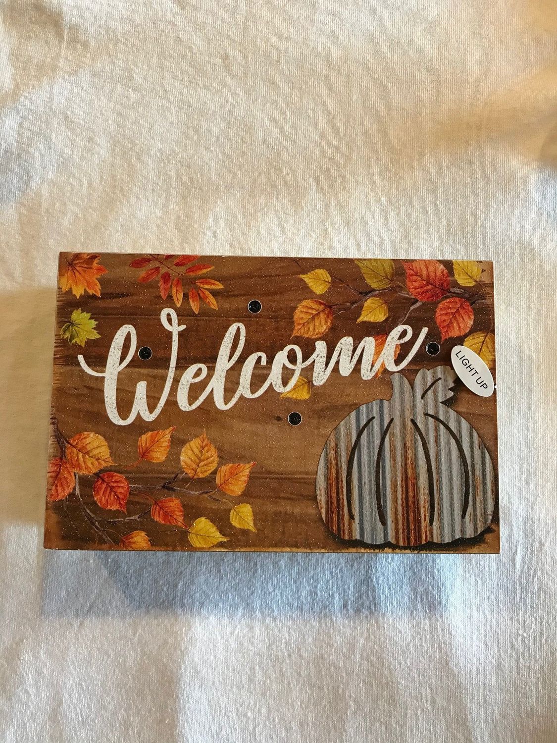 Light Up Box Plaque, Color: Welcome