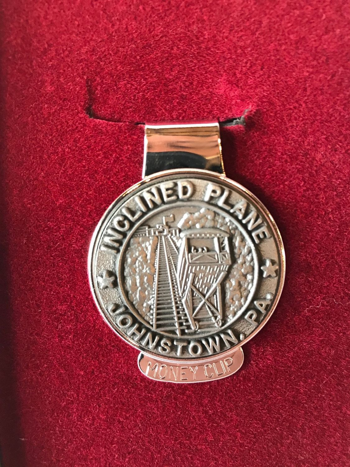 Inclined Plane Pewter Money Clip