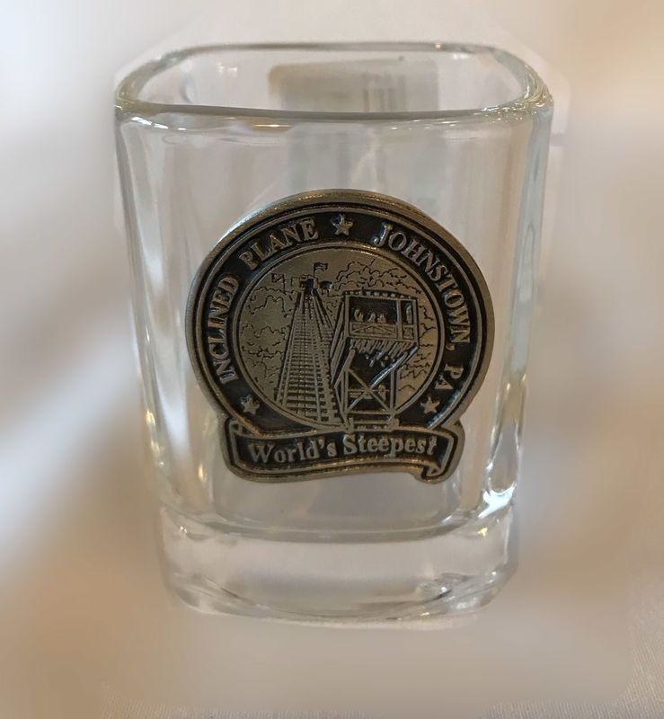 Square Inclined Plane Pewter Shot Glass