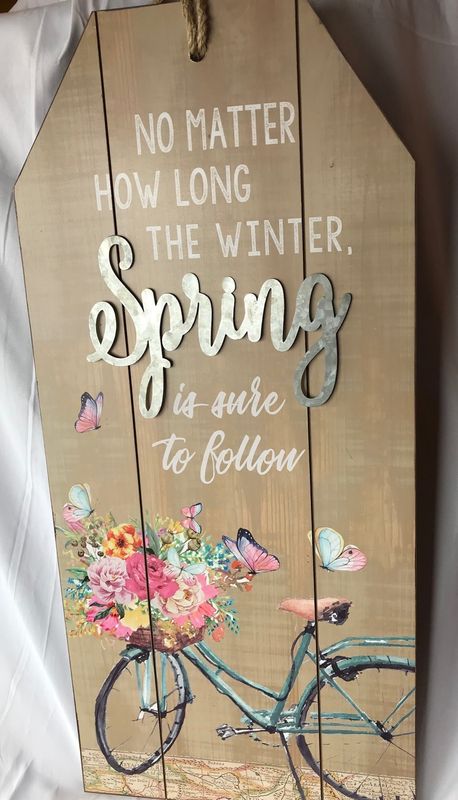Tag Shaped Hanging Wall Plaque - No Matter How Long the Winter