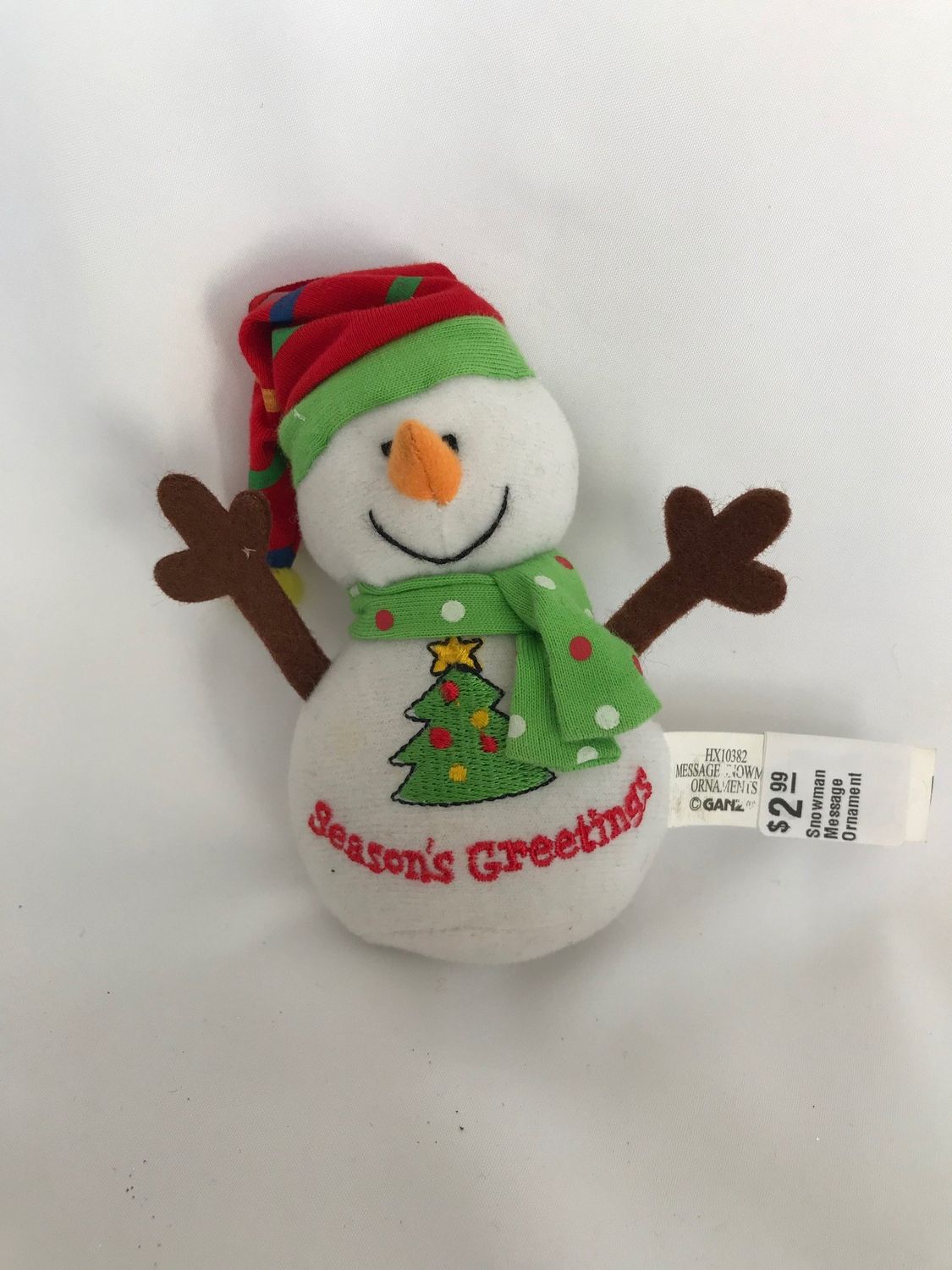 Snowman Message Ornament, Size: Season&#39;s Greetings