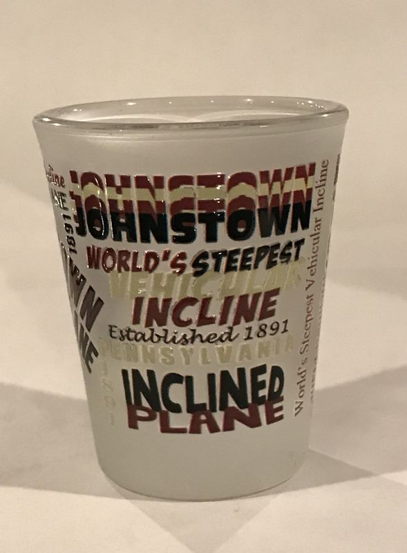 1-1/2 oz. Inclined Plane Full Wrap Frosted Shot Glass