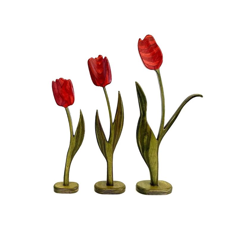Handcrafted Garden Tulip - Cherry - 16"