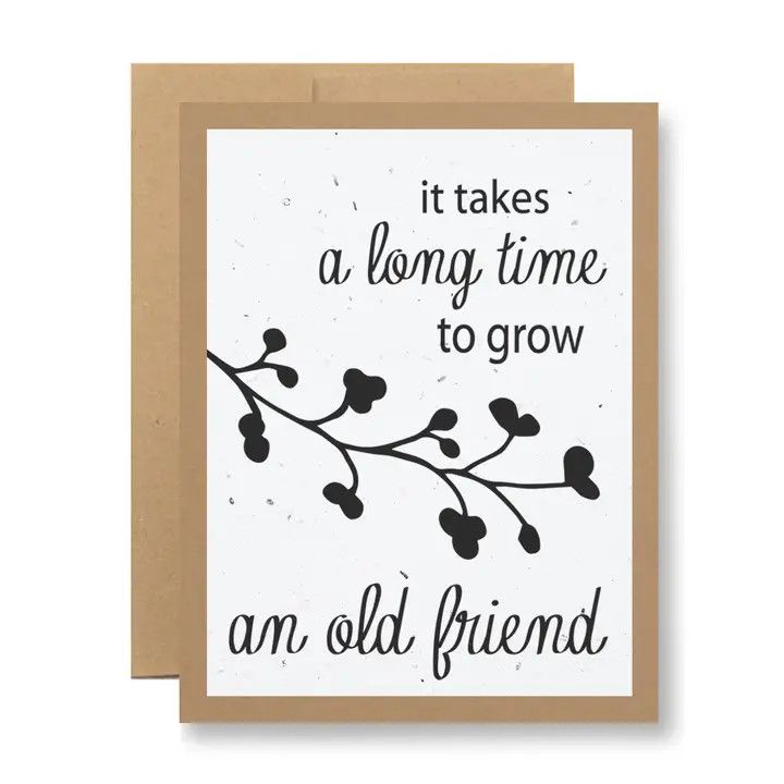 Plantable Seed Paper Greeting Card - It Takes A Long Time...