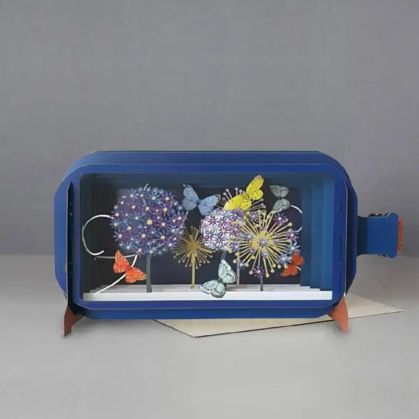 Message in A Bottle Pop Up Card - Dandelion