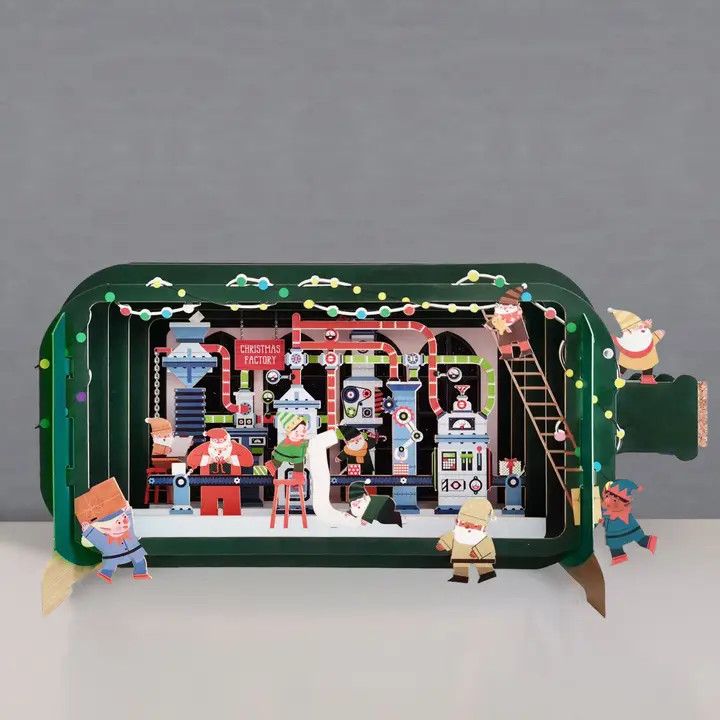 Message in A Bottle Pop Up Card - Santa's Workshop