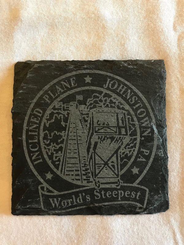 Slate Coaster w/ Inclined Plane Logo
