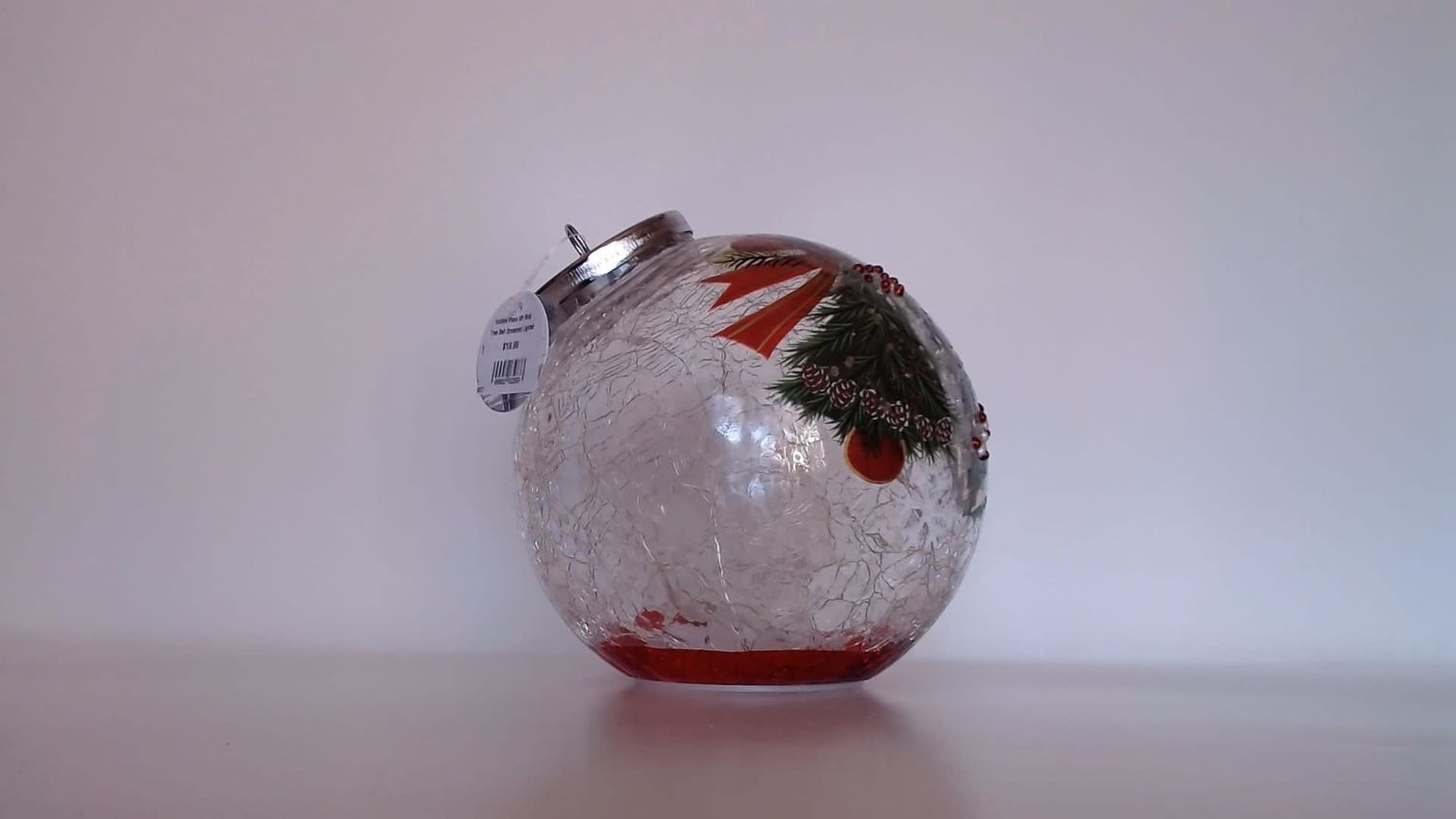 Tree Bell Ornament Lighted 6"