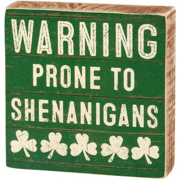 Block Sign Warning   4"x4" #117442