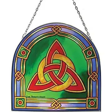 Irish Trinity Knot-Stained Glass Panel # CL-0072-56