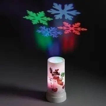 Snowman/Snowflake LED Projector 6.75" usb #160183
