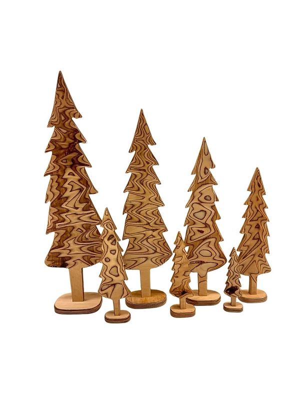 Handcrafted Tree - "Abstract" - Natural - 12"