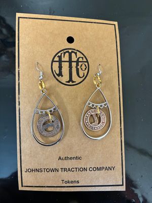 Johnstown Traction Token earrings