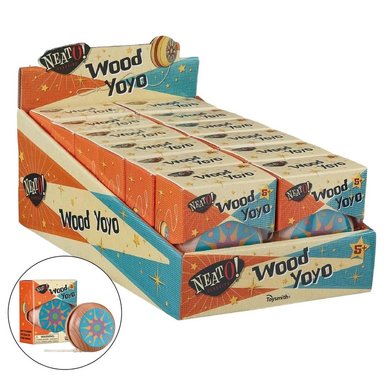 Neato! Wood Yo-Yo- Retro Classic, Vintage Toys