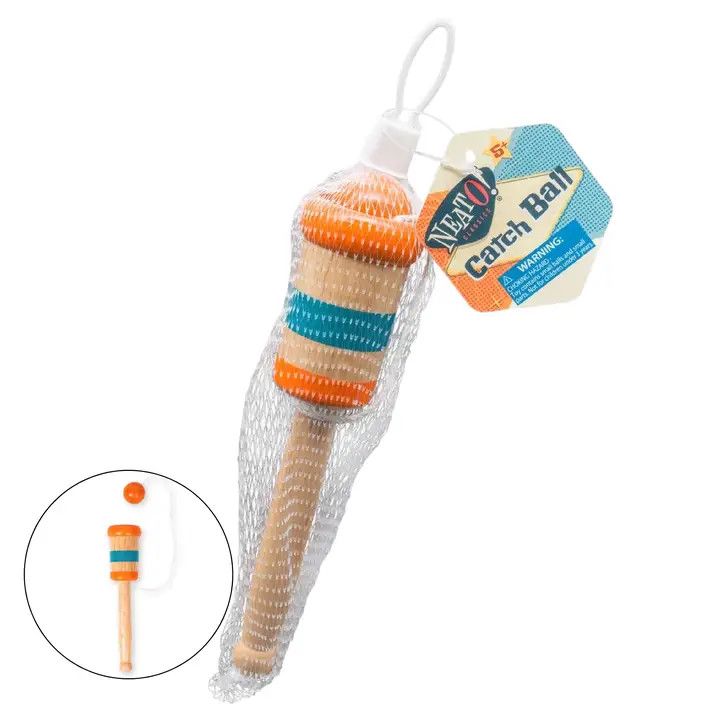 Neato! Wooden Catch Ball, Retro Classic, Vintage Toys