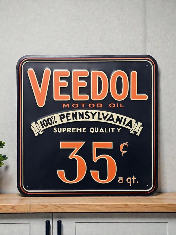 Steel Sign Veedol Motor Oil