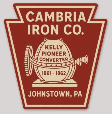 Sticker Cambria Iron Co. Keystone