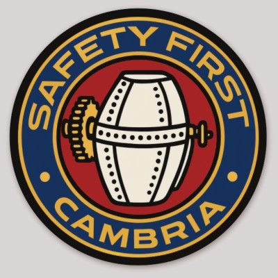 Sticker Cambria Iron Co. Safety First
