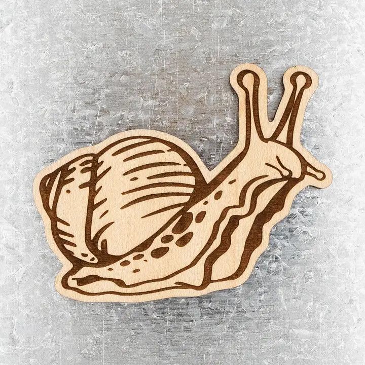 Snail Wood Magnet