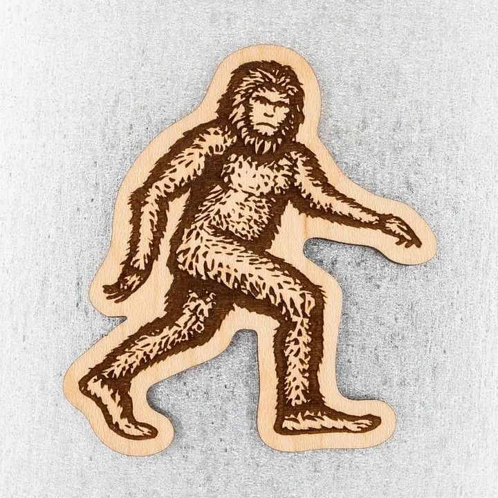 Sasquatch Wood Magnet