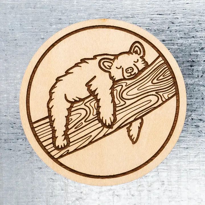 Sleeping Black Bear Magnet