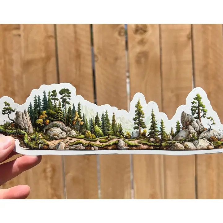 Hiking Trail Sticker Wrap - Dishwasher Safe Mountain Sticker