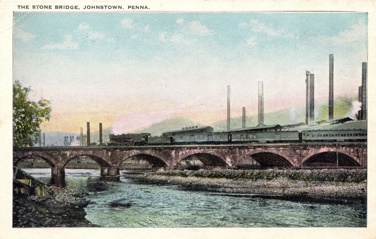 Postcard Reissue Stone Bridge 1910