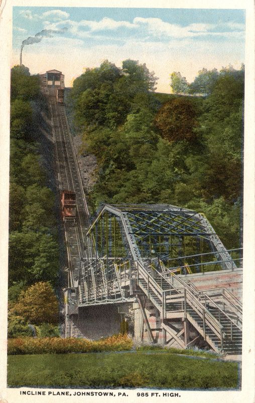 Postcard Reissue Johnstown Inclined Plane 1920s