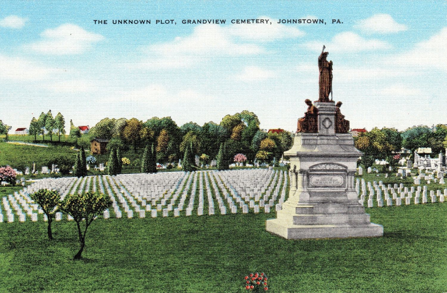Postcard Reissue Grandview Cemetery Unknown 1889