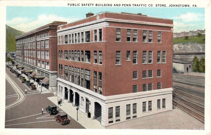 Postcard Reissue Public Safety Building &amp; Penn Traffic Store Johnstown, PA