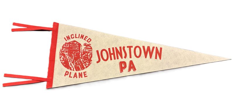 Inclined Plane Johnstown Pa Souvenir Pennant Red &amp; White