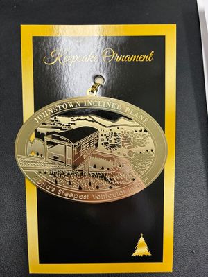 Johnstown Inclined Plane Ornament Brass