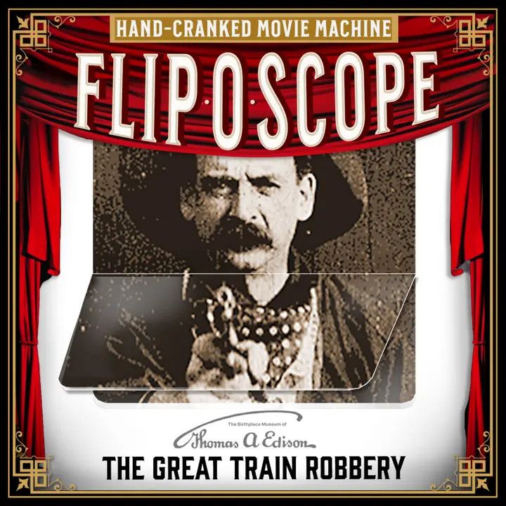 Gunslinger from Edison's "Great Train Robbery" Fliposcope