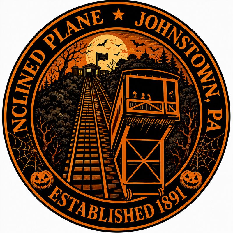 Inclined Plane Halloween 2 1/2 Inch Round Button