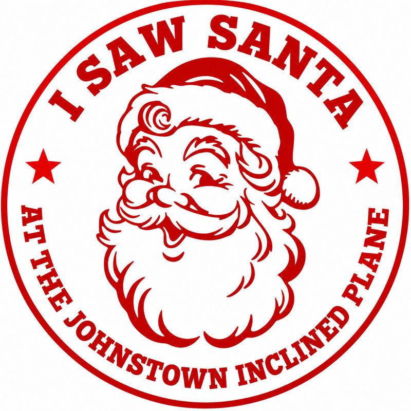 I saw Santa at the IP 2 1/2 Inch Round Button