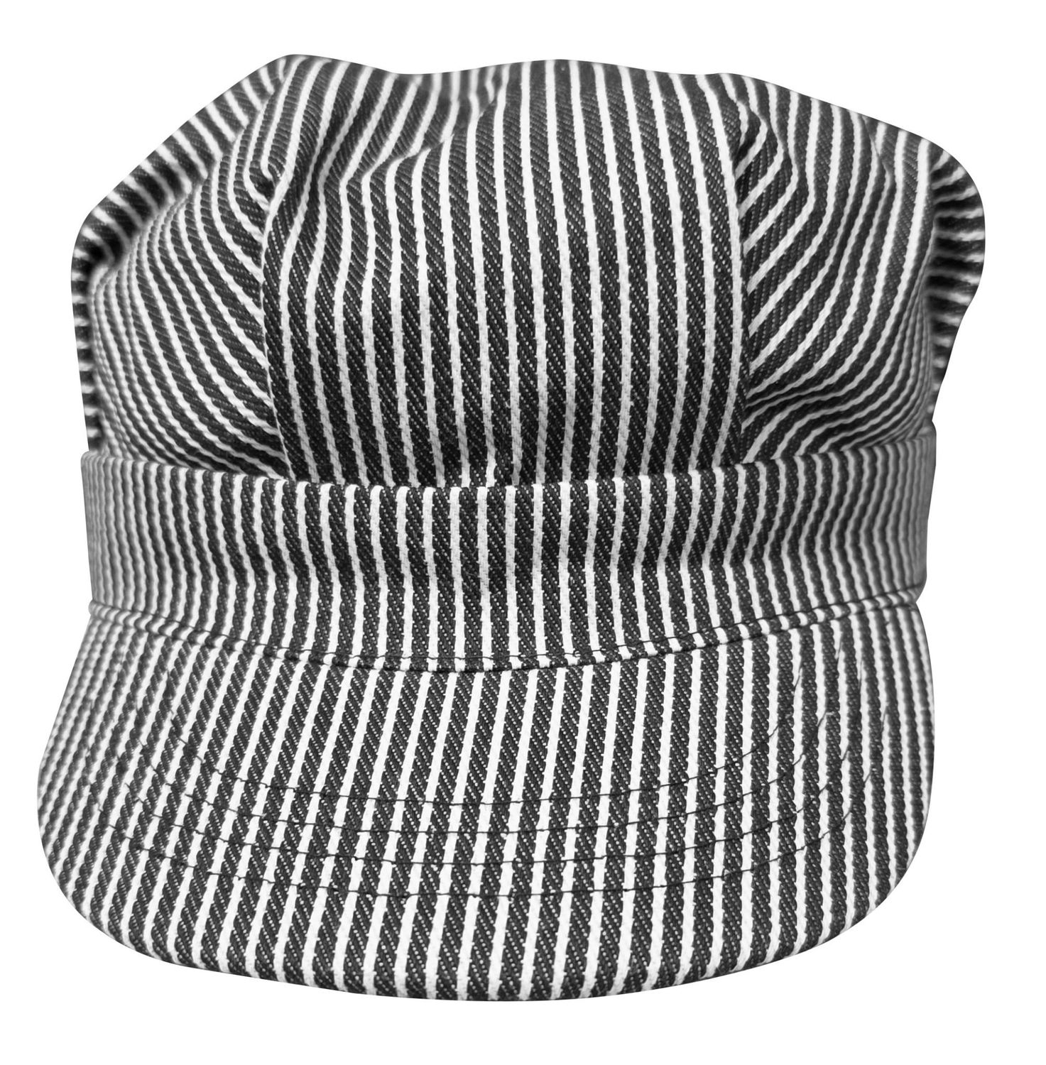 Children's Hickory Striped Engineer Railroad Hat Blue