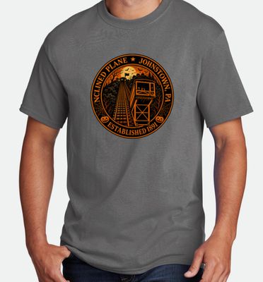 XL T Shirt Inclined Plane Halloween Logo