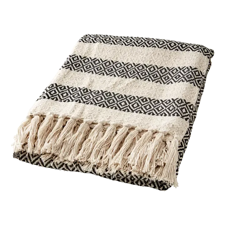 Plaid Zwart-beige