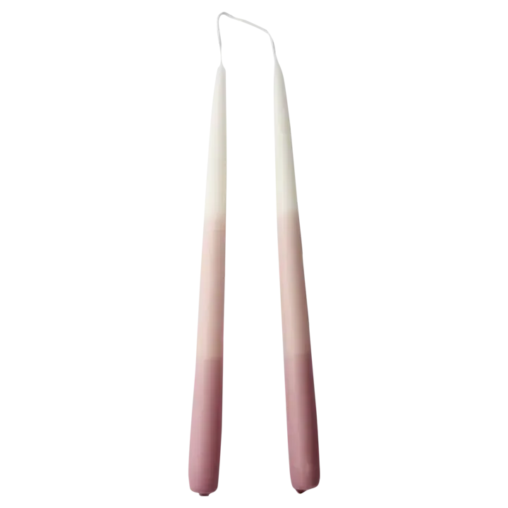 Kaarsen duo Roze