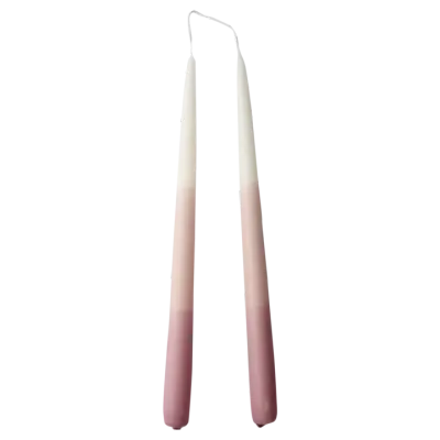 Kaarsen duo Roze