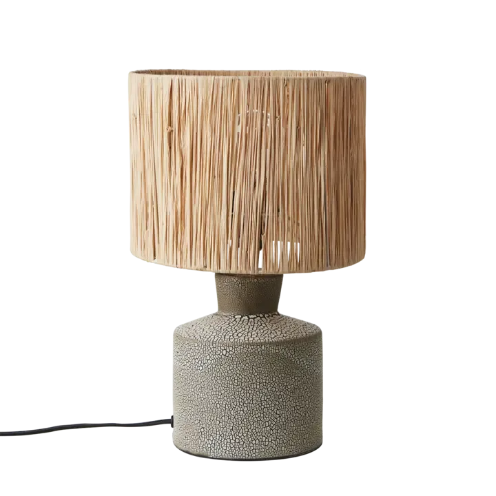 Tafellamp beige burned effect