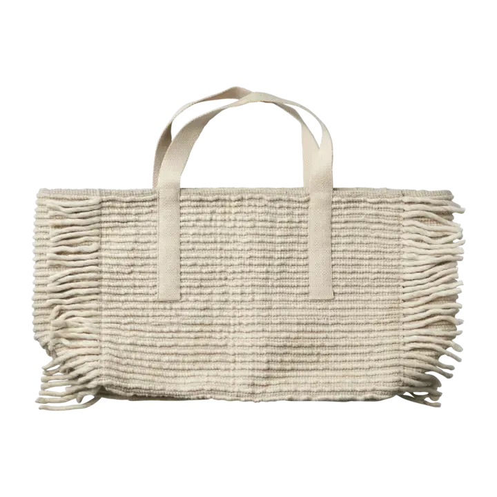 Beige tas met franjes