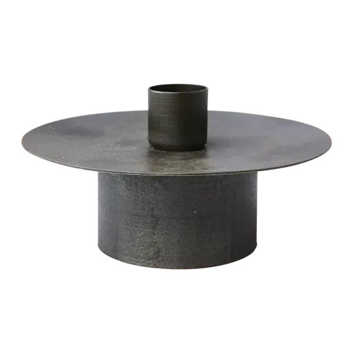 Kandelaar zwart laag 7 cm