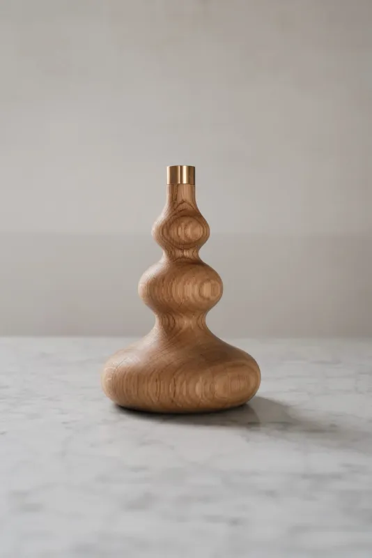 Houten kandelaar hoog